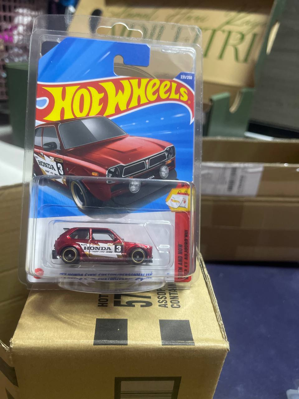 Hot Wheels ’73 Honda Civic Custom – JDM Classic Red Die-Cast Collector Car