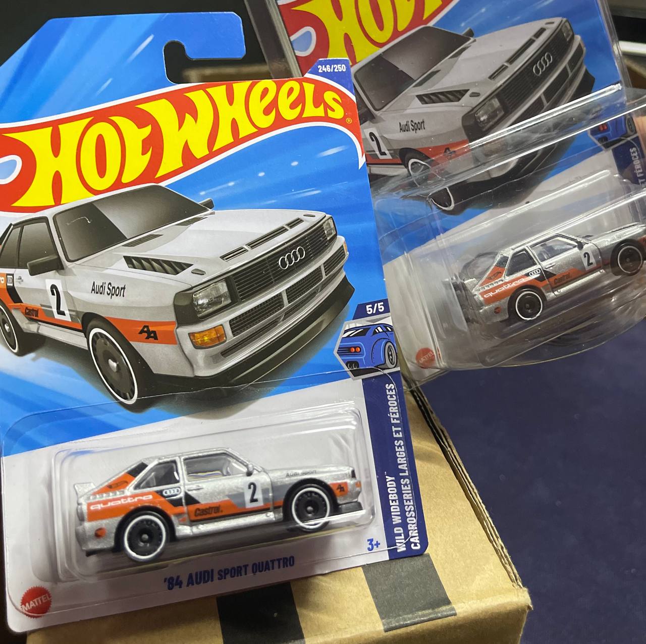 Hot Wheels 2022 Audi Sport Quattro RTH– Silver Castrol Rally Edition Die-Cast 1:64