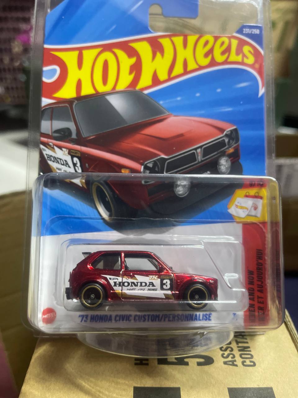 Hot Wheels ’73 Honda Civic Custom – JDM Classic Red Die-Cast Collector Car