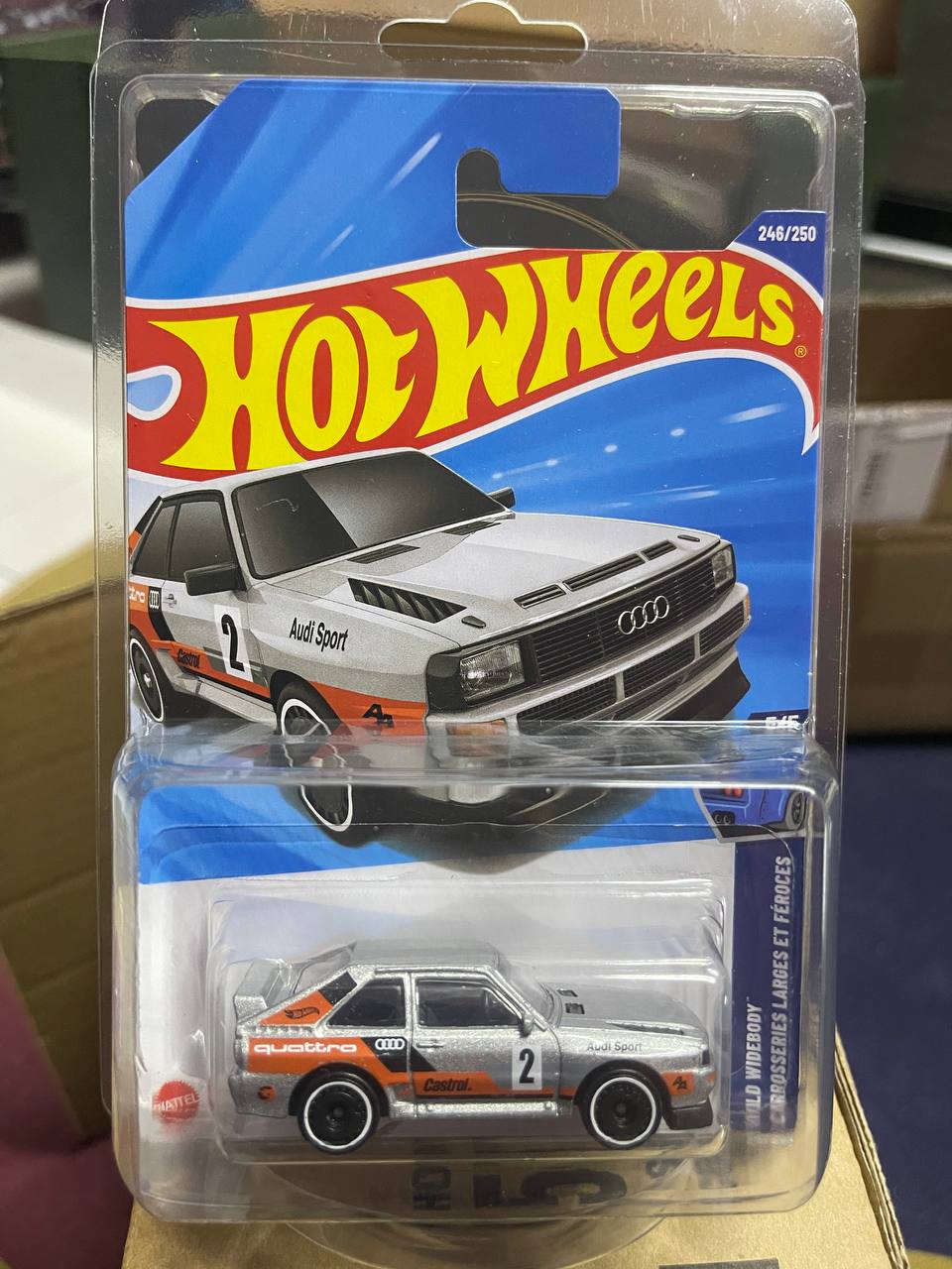 Hot Wheels 2022 Audi Sport Quattro RTH– Silver Castrol Rally Edition Die-Cast 1:64