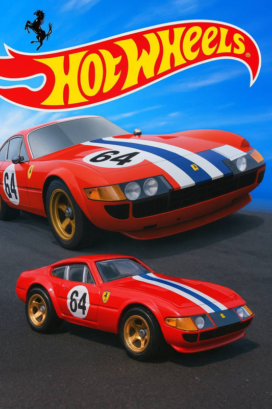 Hot Wheels Ferrari 365 GTB/4 Daytona – Classic Red Racing Edition (1:64)