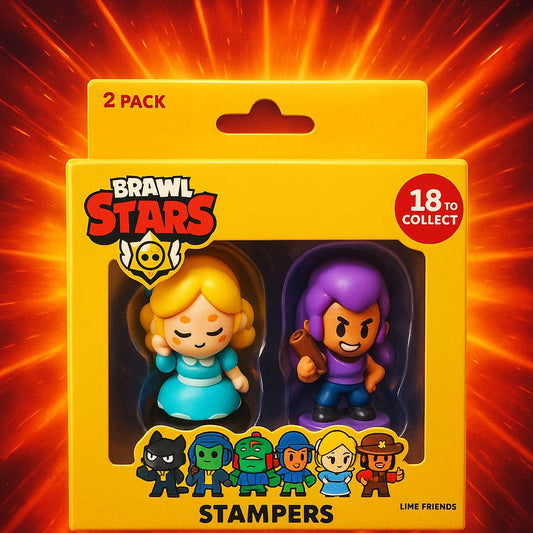 Brawl Stars Stampers 2-Pack Collectible Figures | 18 to Collect