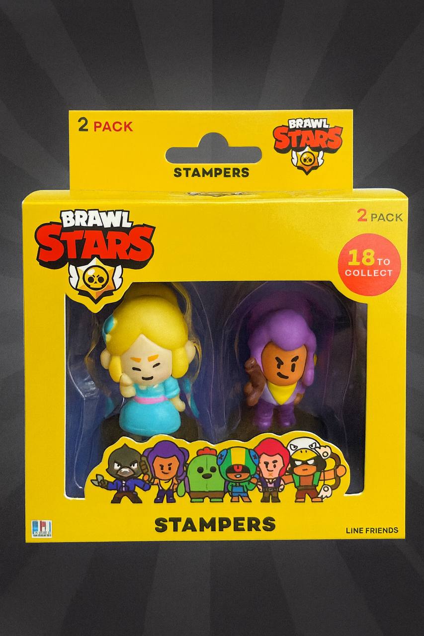 Brawl Stars Stampers 2-Pack Collectible Figures | 18 to Collect