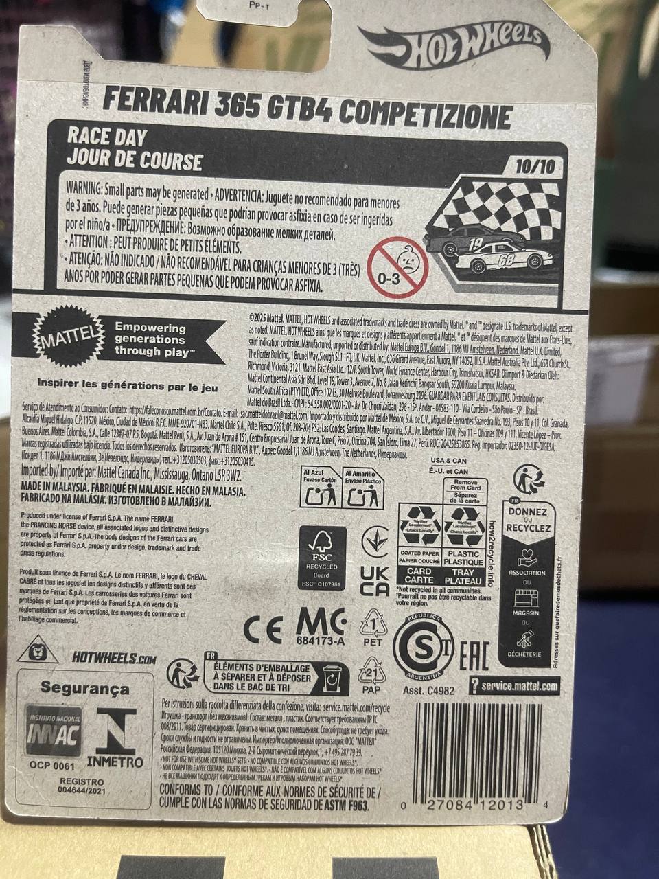 Hot Wheels Ferrari 365 GTB/4 Daytona – Classic Red Racing Edition (1:64)