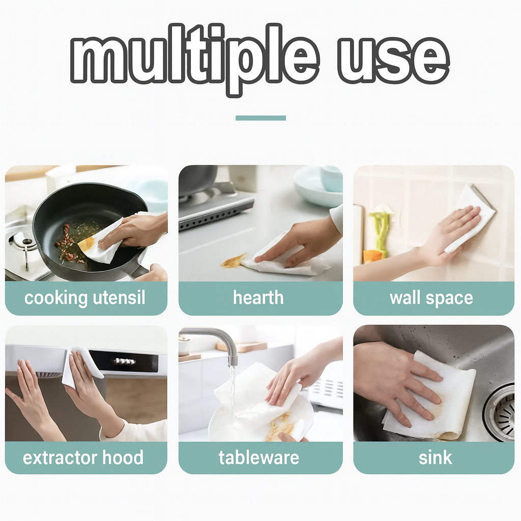 Kitchen Cleaning Wipes 80pcs & Multipurpose Oil & Stain Remover/Thick & Durable