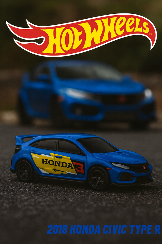 Hot Wheels Honda Civic Type R 2018 – Blue Race Edition Die-Cast Model Car