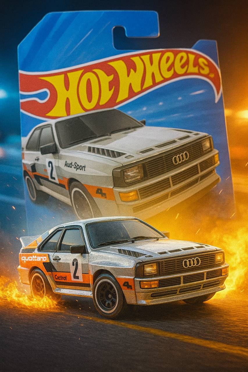 Hot Wheels 2022 Audi Sport Quattro RTH– Silver Castrol Rally Edition Die-Cast 1:64