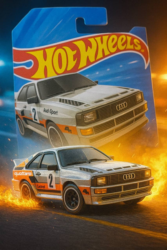 Hot Wheels 2022 Audi Sport Quattro RTH– Silver Castrol Rally Edition Die-Cast 1:64