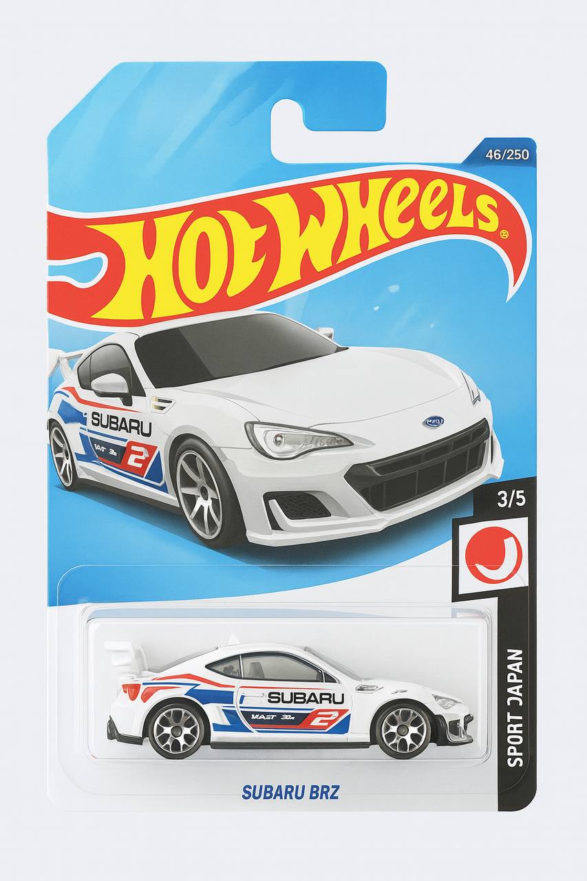Hot Wheels Subaru BRZ #48/250 – White Racing Edition Diecast Car 1:64 (2023 Mainline)