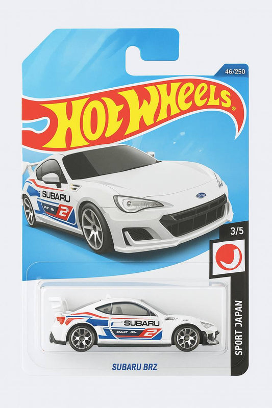 Hot Wheels Subaru BRZ #48/250 – White Racing Edition Diecast Car 1:64 (2023 Mainline)